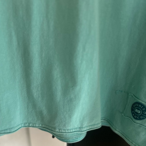 Double D Ranch Turquoise Long Sleeve Embroidered Western "Kick It UP" SZ M - Picture 6 of 6